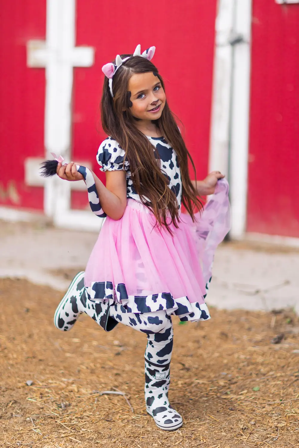 Pink Cow Costume - 5 Piece Set