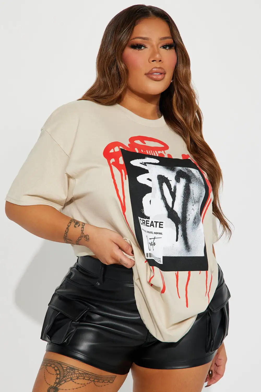 Create Love Graffiti Tshirt - Sand