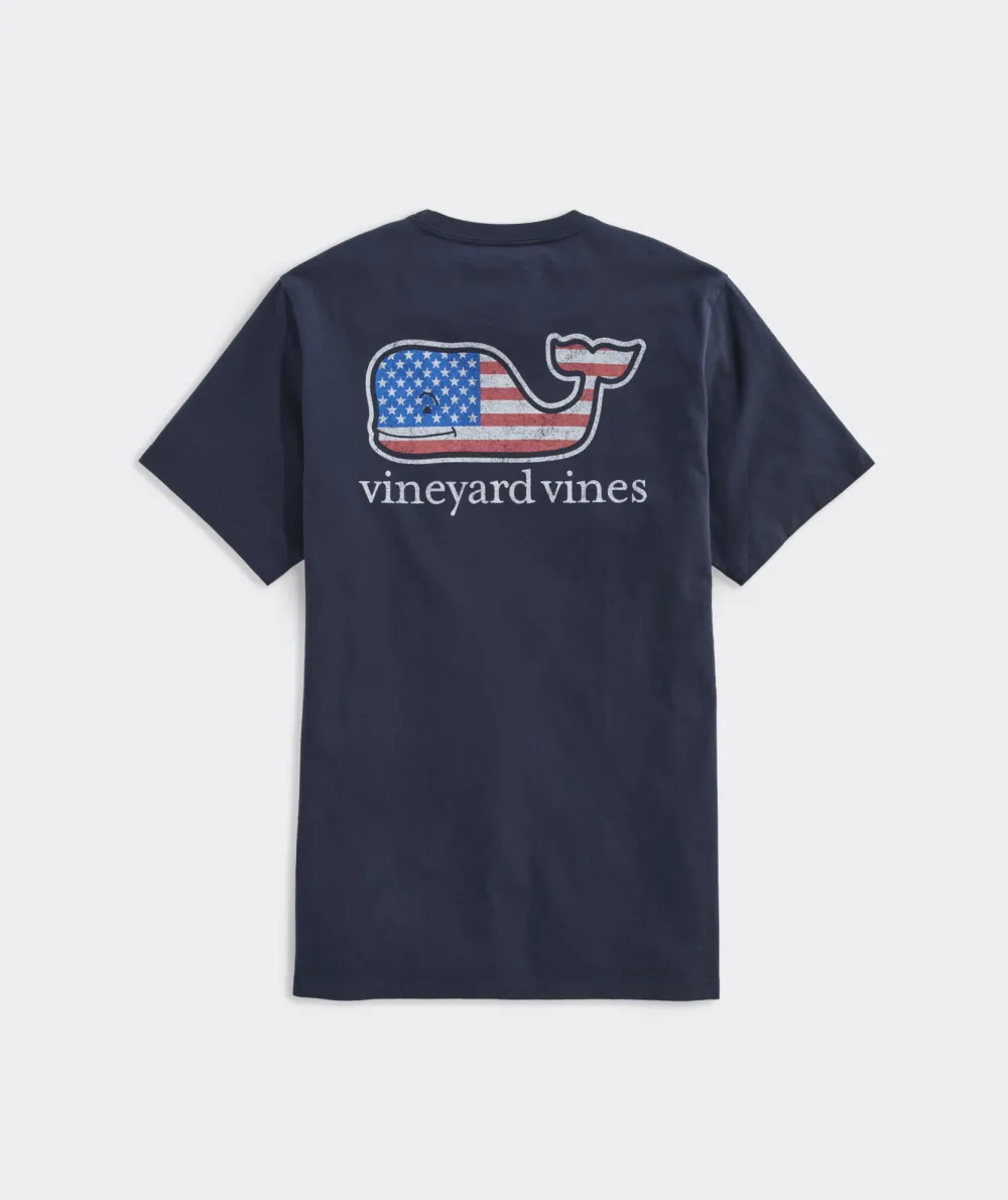 Flag Whale Short Sleeve Pocket Tee