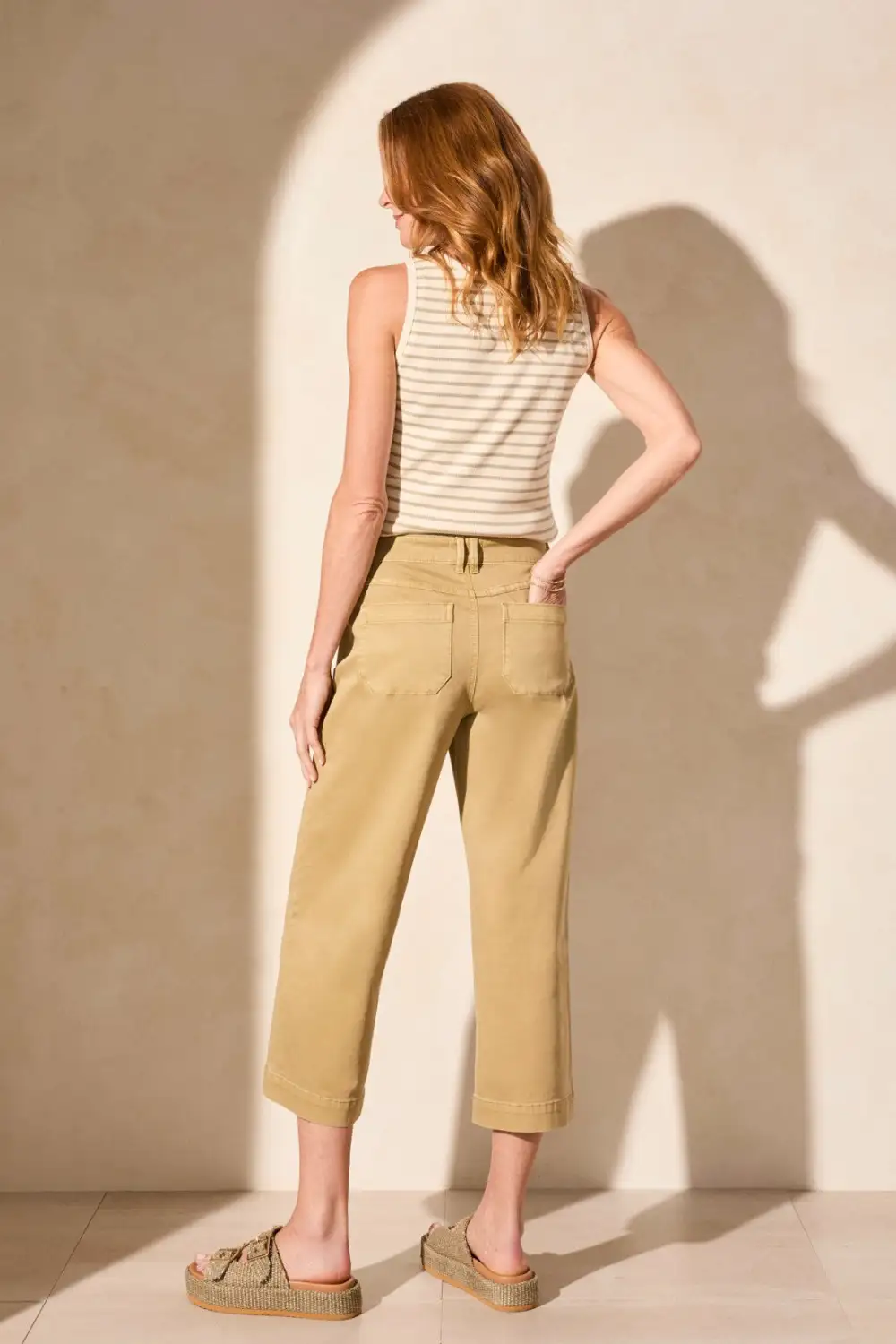 Audrey Comfort Stretch Wide Leg Crop Jeans-Nudeolive