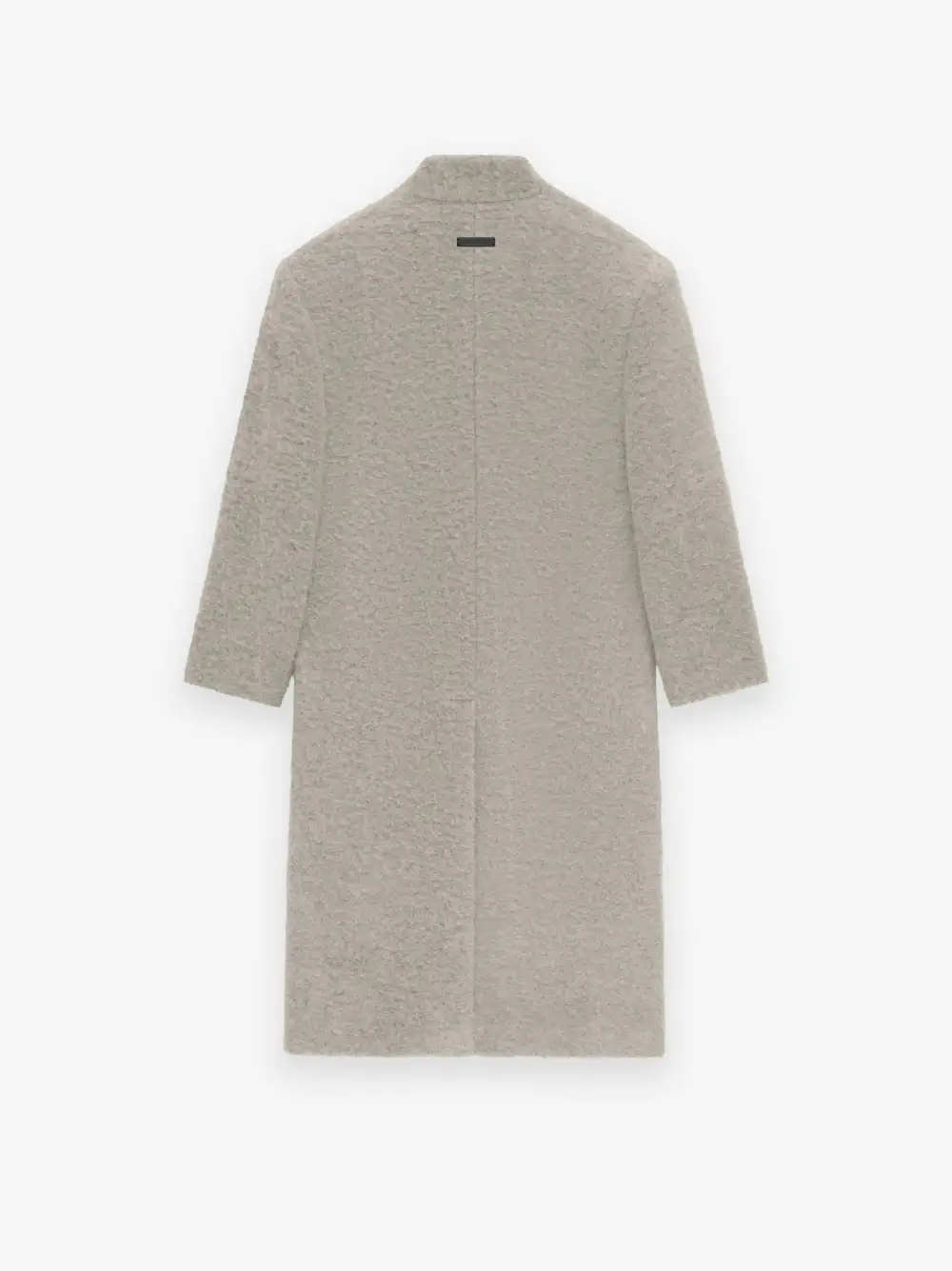 Wool Boucle Lapelless Coat