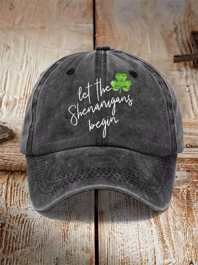 Unisex St. Patrick's Day Let The Shenanigans Begin Shamrock Hat