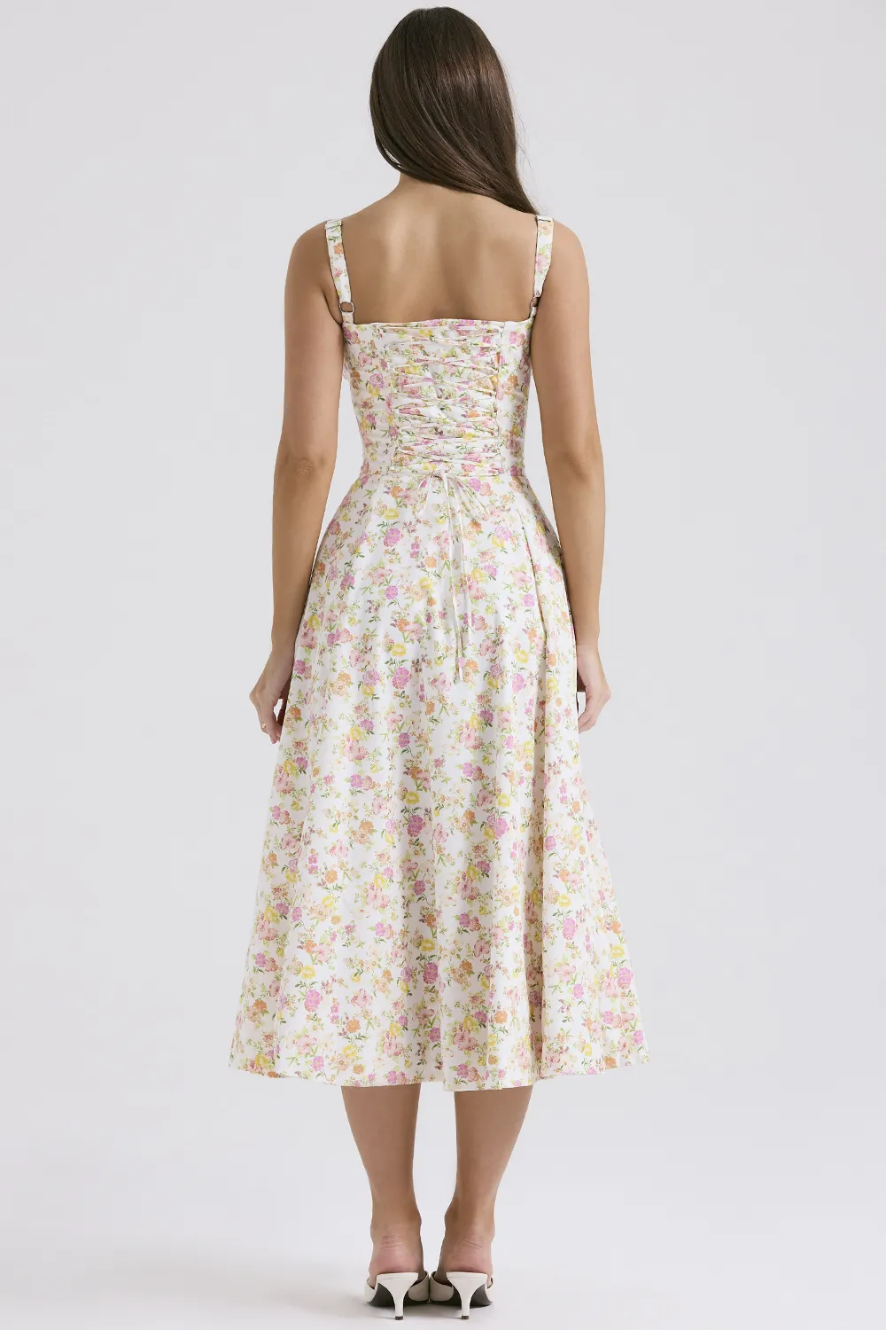 Ivory floral cotton sundress