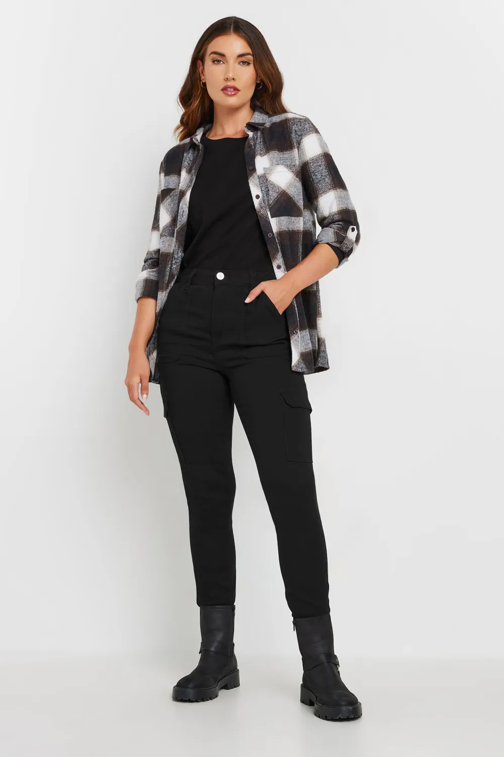 LTS Tall Black Cargo Skinny Jeans