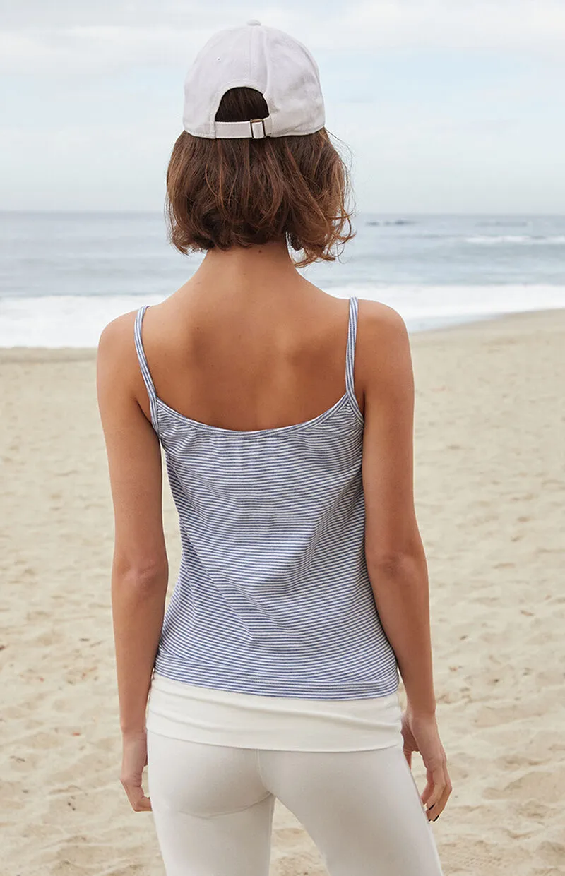 John Galt Striped Blue & White Tank Top