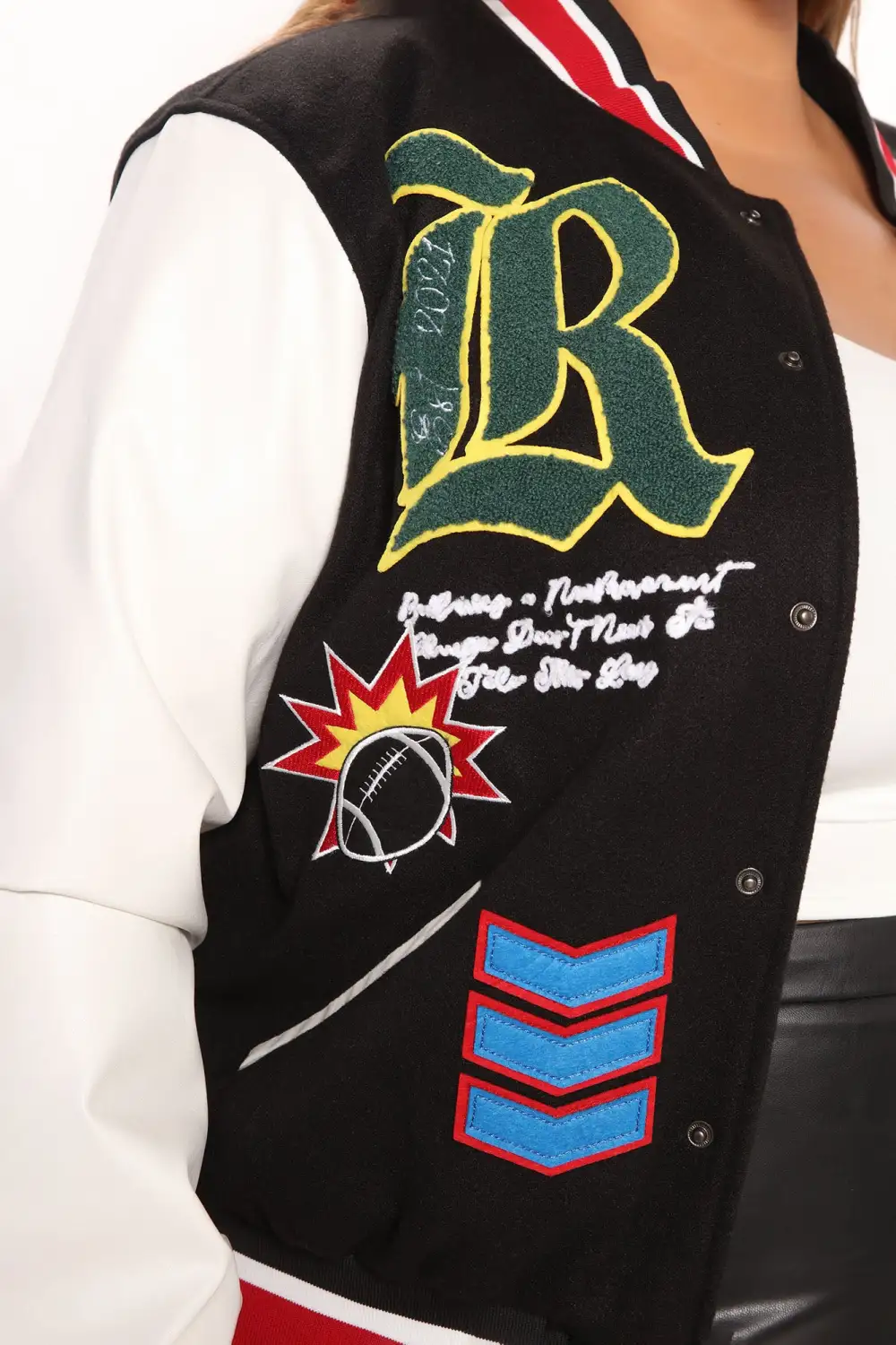 Winning Game Varsity Jacket - Black