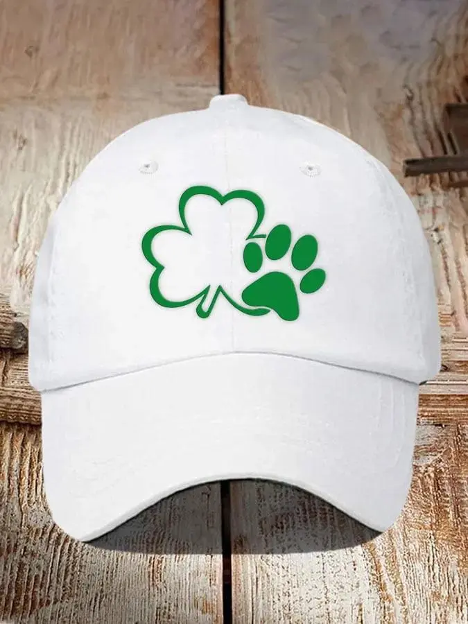 Unisex Clover Paws Print Baseball Cap