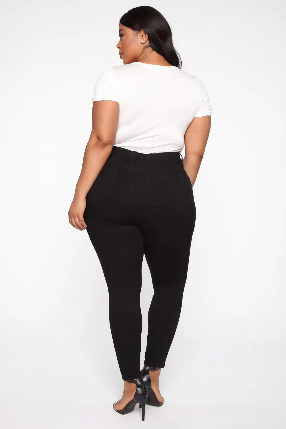 Emma Super Stretch High Rise Skinny Jean - Black