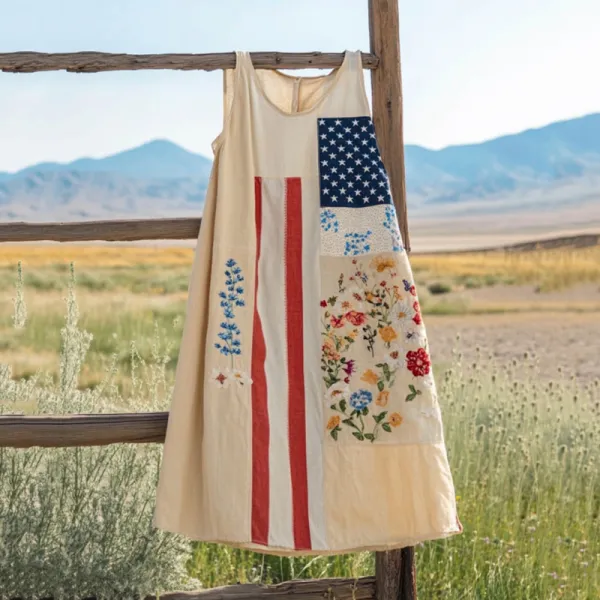 Women's Floral Art Print Tank Dress