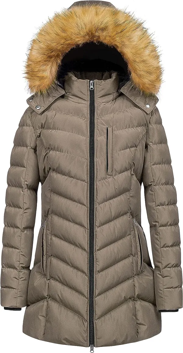 US Women's Winter Hooded Coat Waterproof Warm Long Puffer Jacket Parka