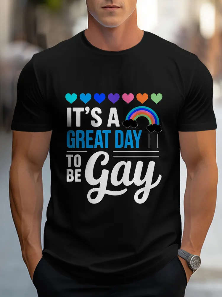 Men's Pride Month Round Neck Short Sleeves T-Shirt
