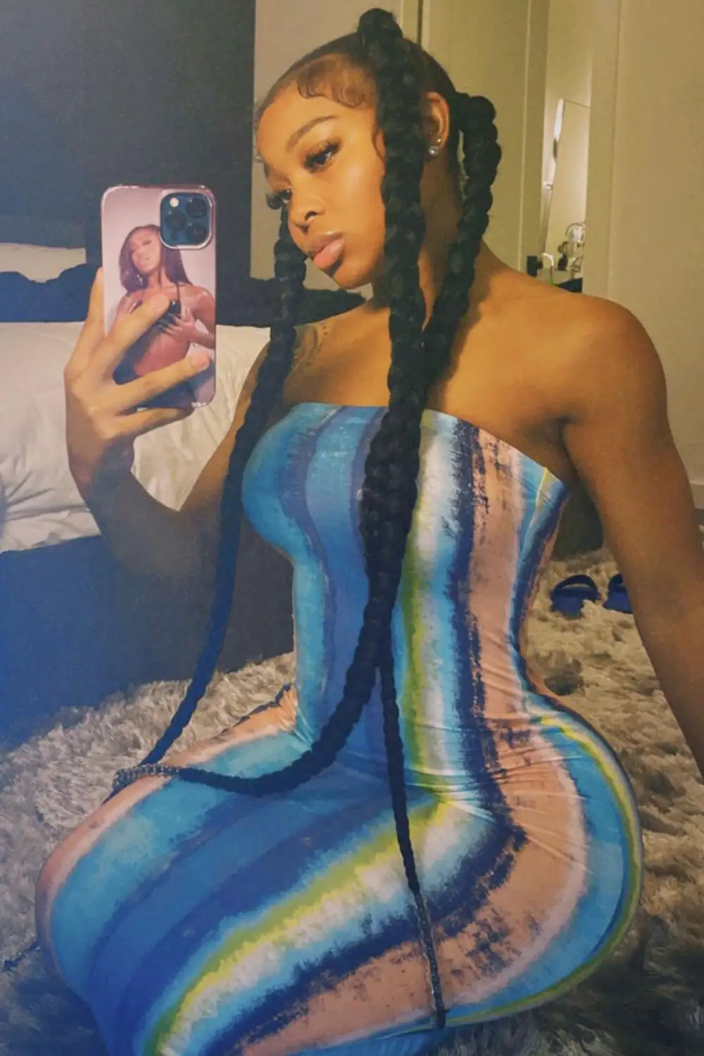 Look Me Up And Down Maxi Dress - Blue/combo