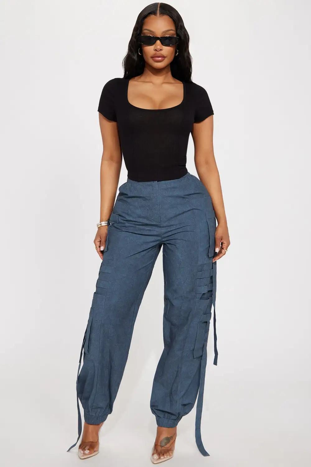 Walk My Way Crop Top - Black