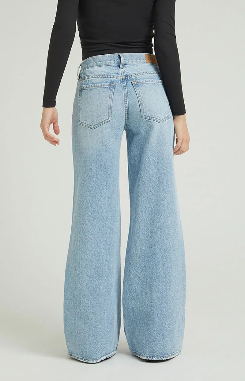 PacSun Lena Low Rise Super Baggy Jeans Light Indigo