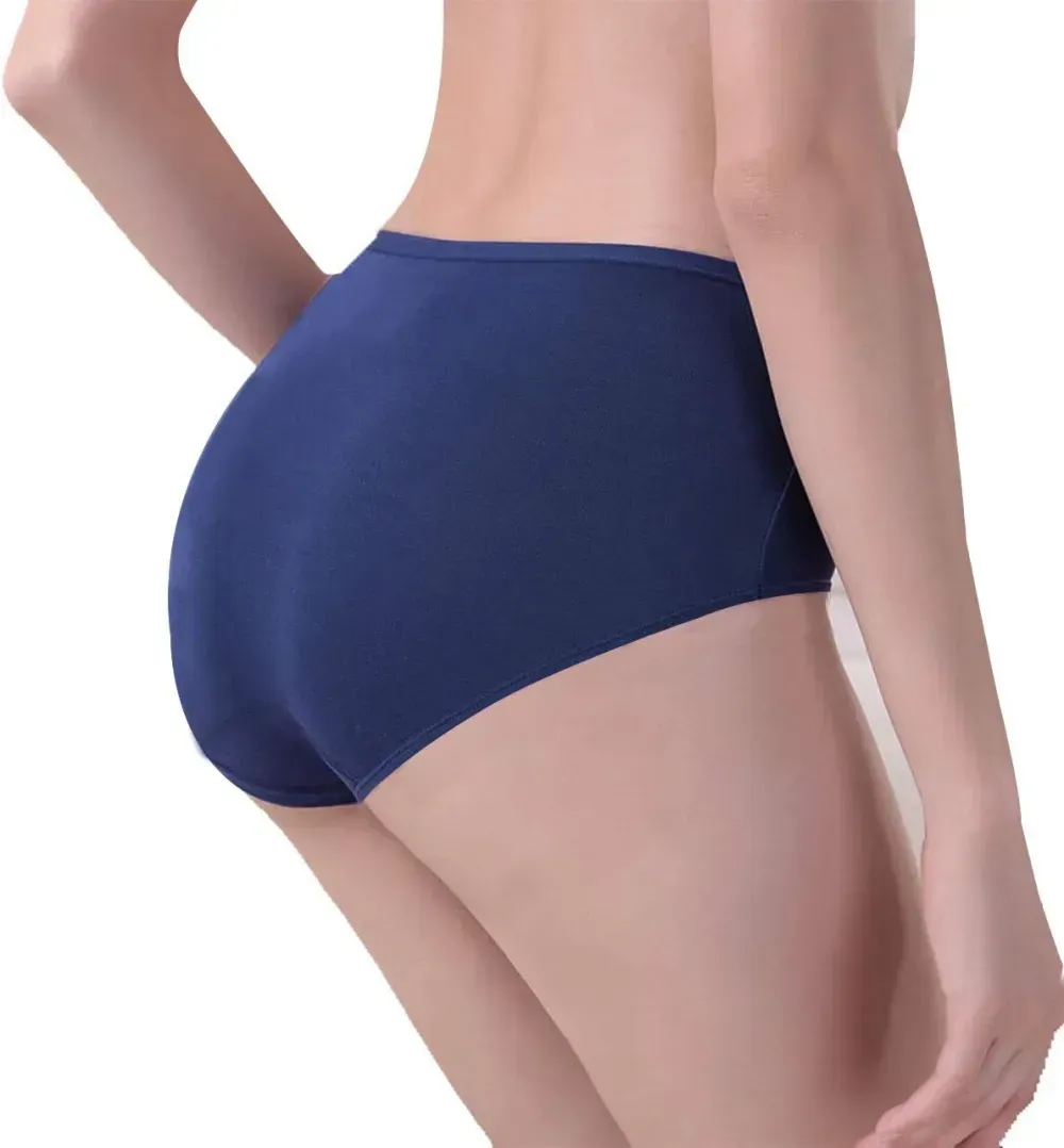 Womens Underwear,Cotton Mid Waist No Muffin Top Full Coverage Brief Ladies Panties Lingerie Undergarments for Women Multipack