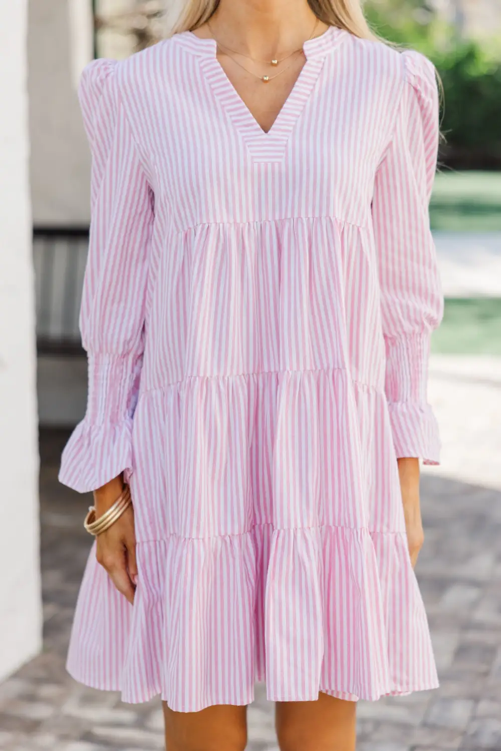 In Your Happy Place Striped Pink Striped Dress