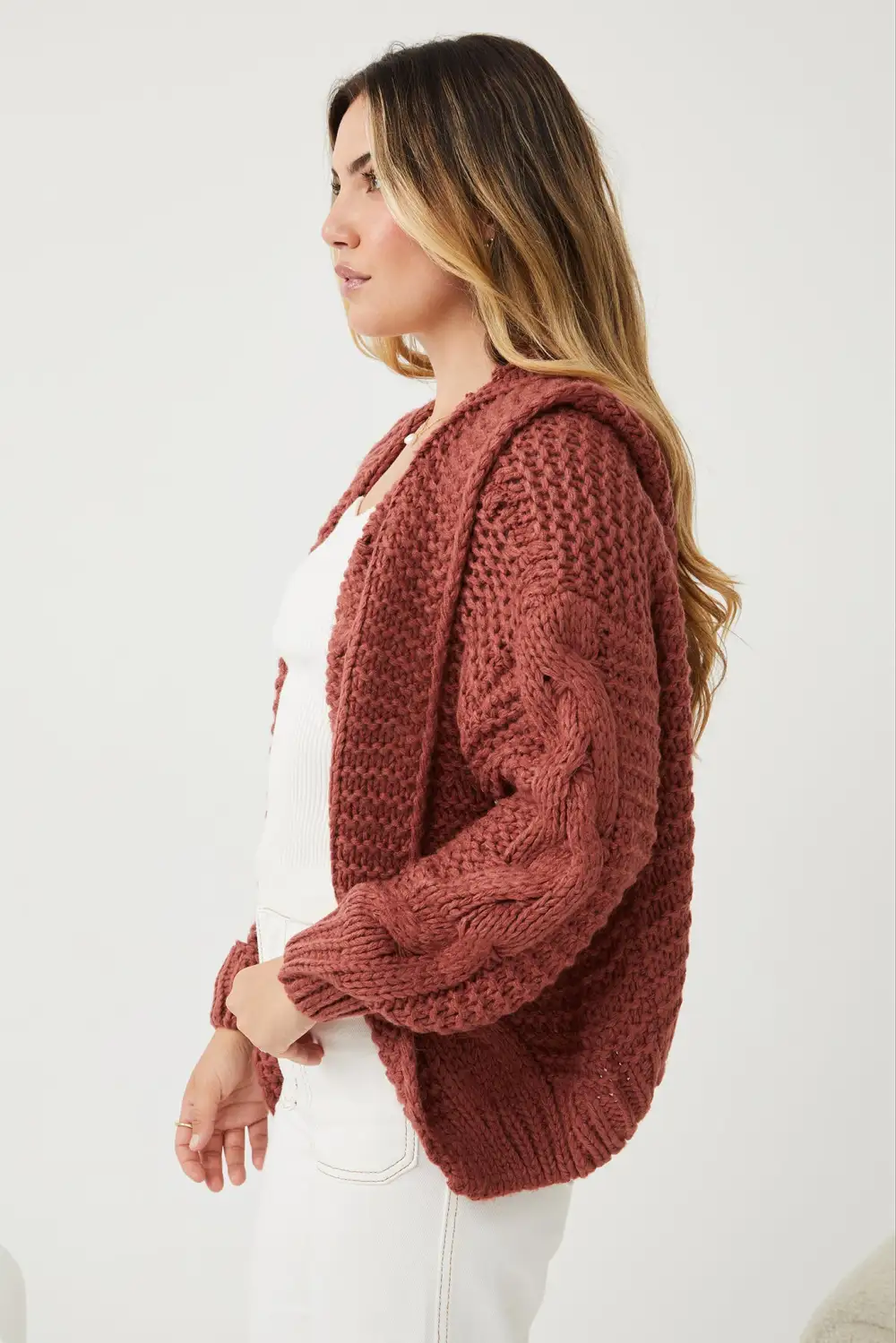 Cardigan - Dark Rust