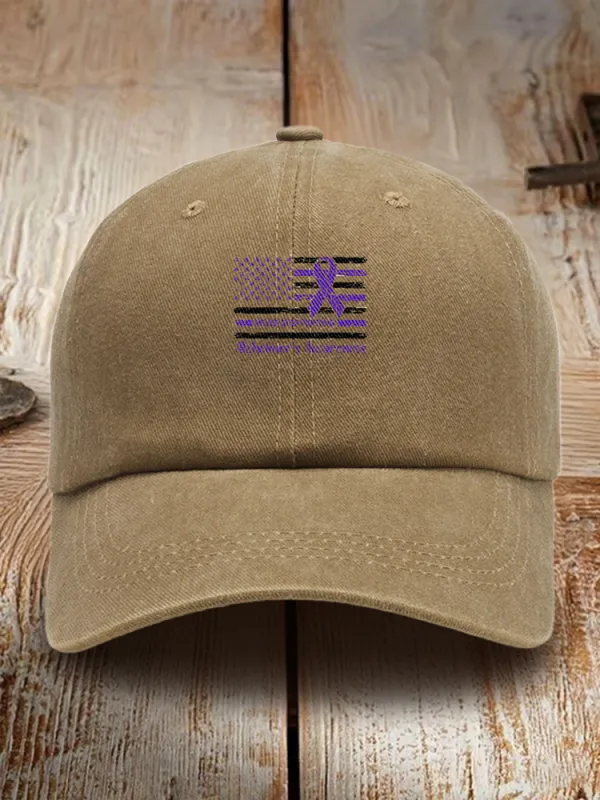 Never Stop Fighting Alzheimer'S Awareness Baseball Cap