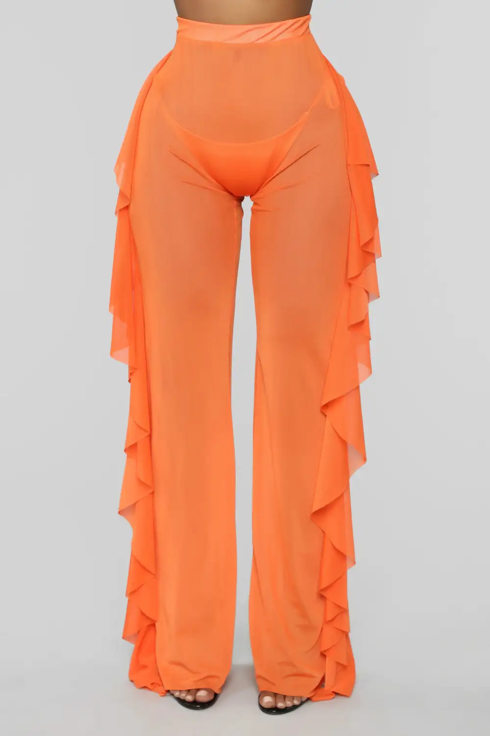 Sunshine See Through Cover Up Pant - Orange