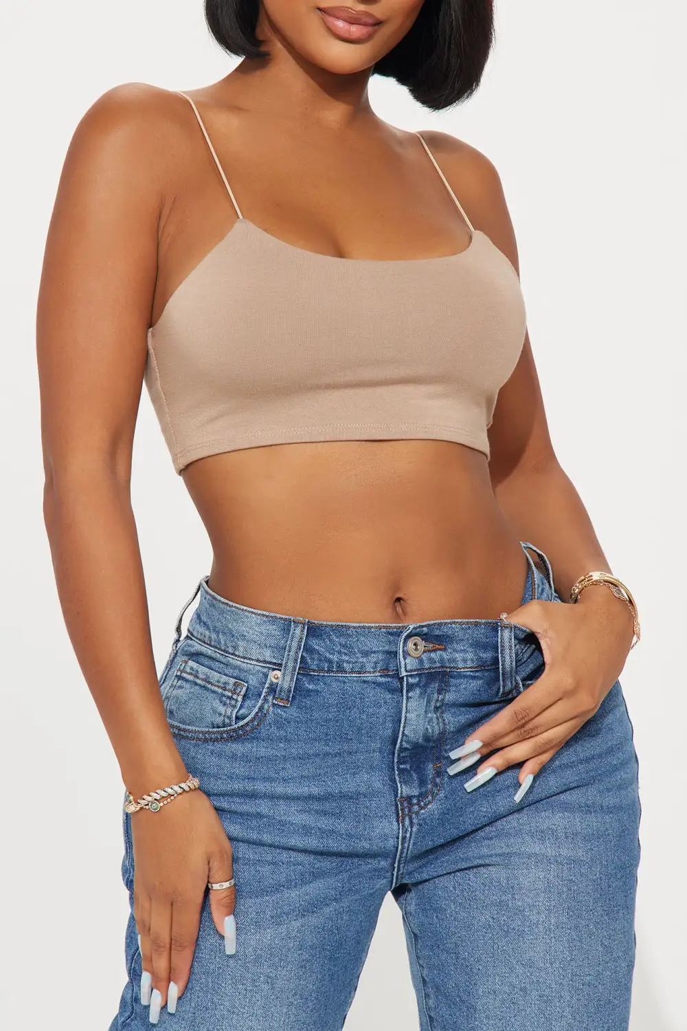 Kiki Super Cropped Top - Mocha