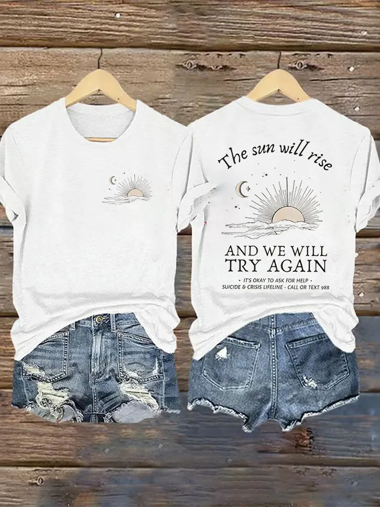 Women'S The Sun Will Rise Round-Neck T-Shirt