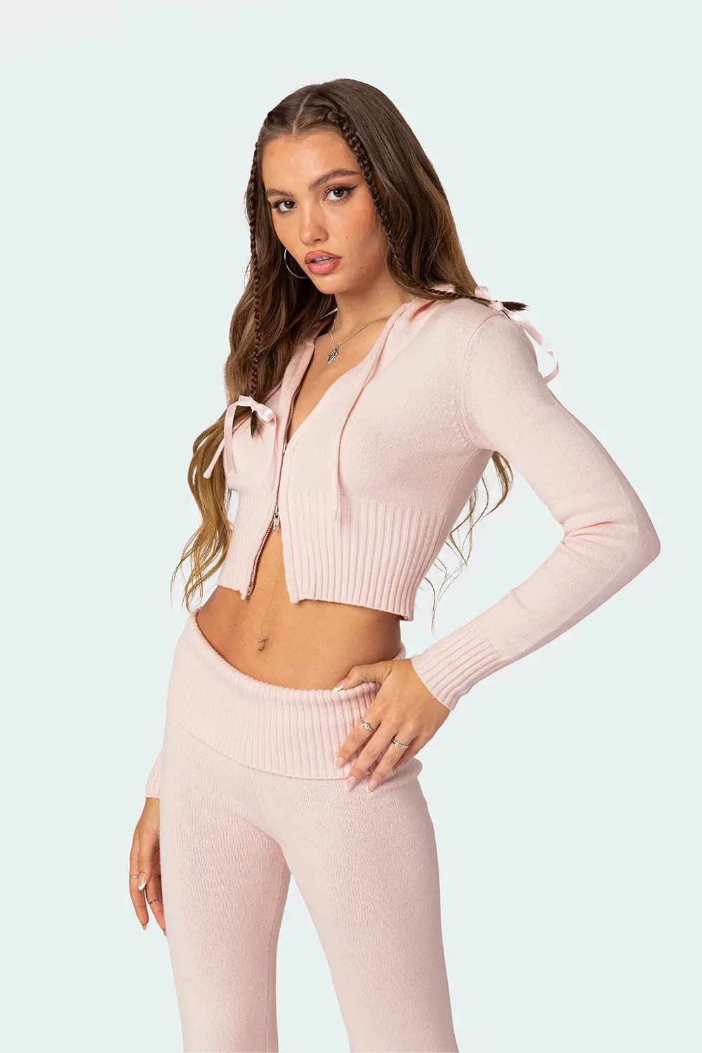 Desiree Knitted Hooded Cardigan