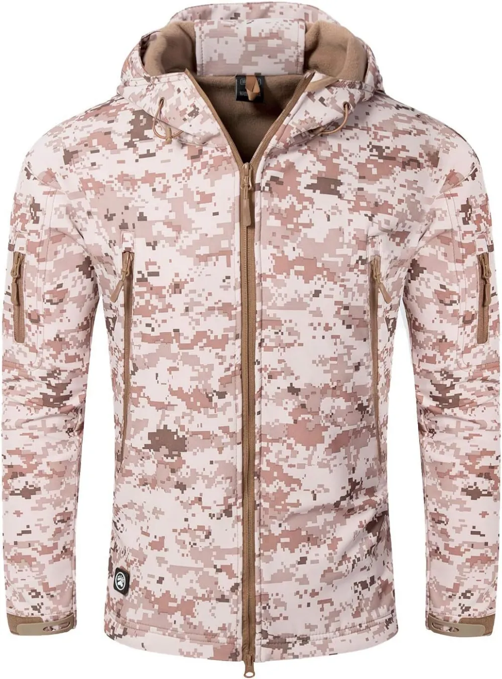 Men's Military Tactical Jackets Softshell Winter Warm Fleece Hooded Coat Outdoor Hiking Hunting Jacket