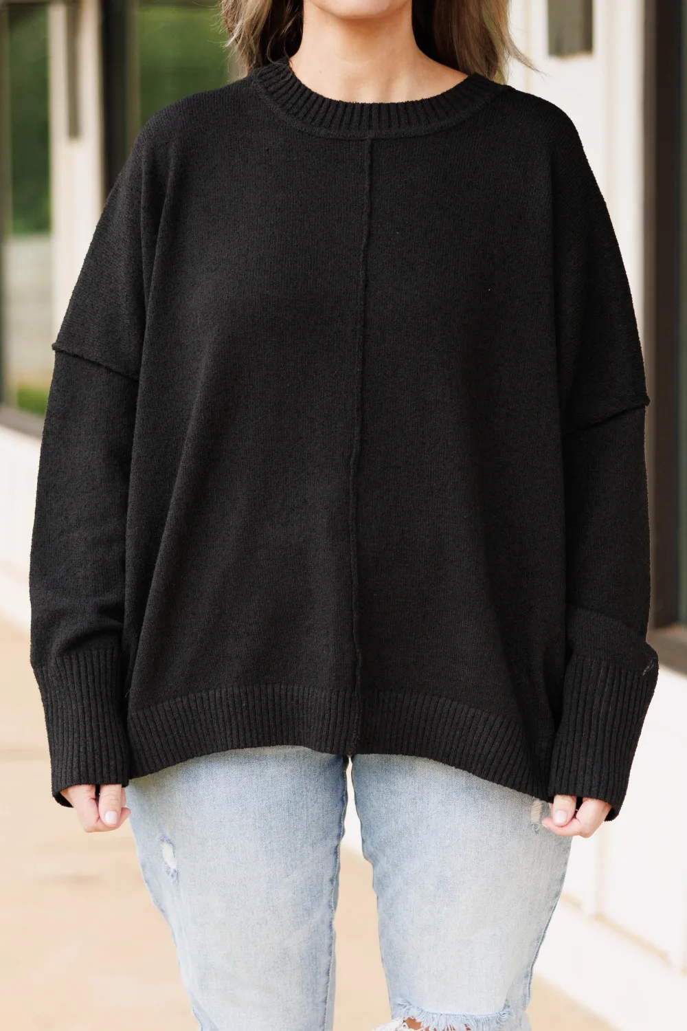 Hard To Move On Sweater, Black