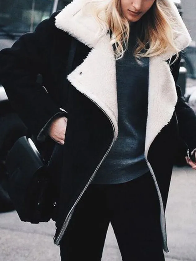 Outdoor Shawl Collar Solid Jacket