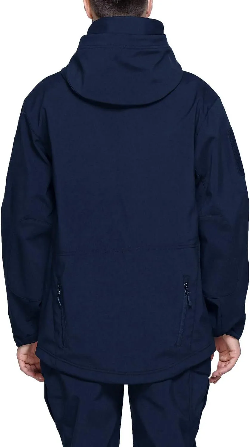 Men's Military Tactical Jackets Softshell Winter Warm Fleece Hooded Coat Outdoor Hiking Hunting Jacket