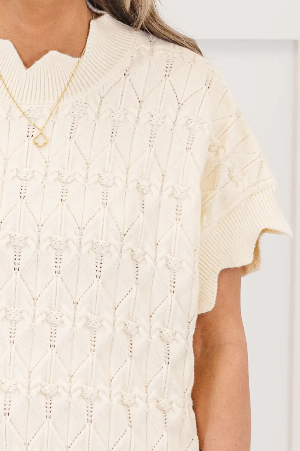 Cherry On Top Sweater, Cream