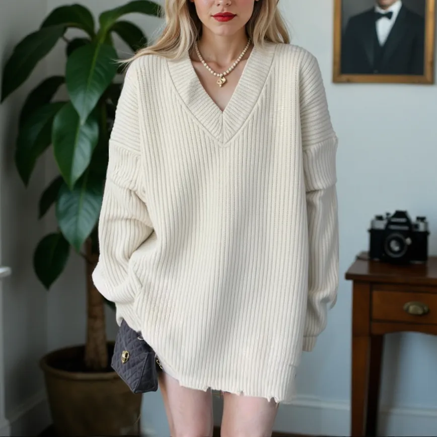Casual Woolen Long Sweater