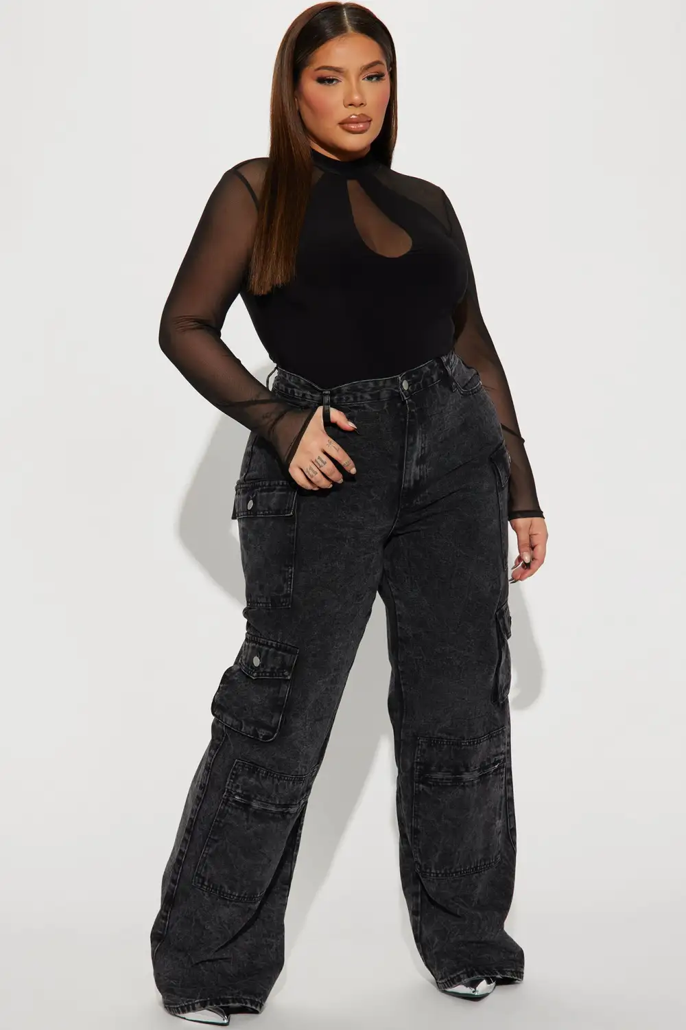 Mya Mock Neck Bodysuit - Black