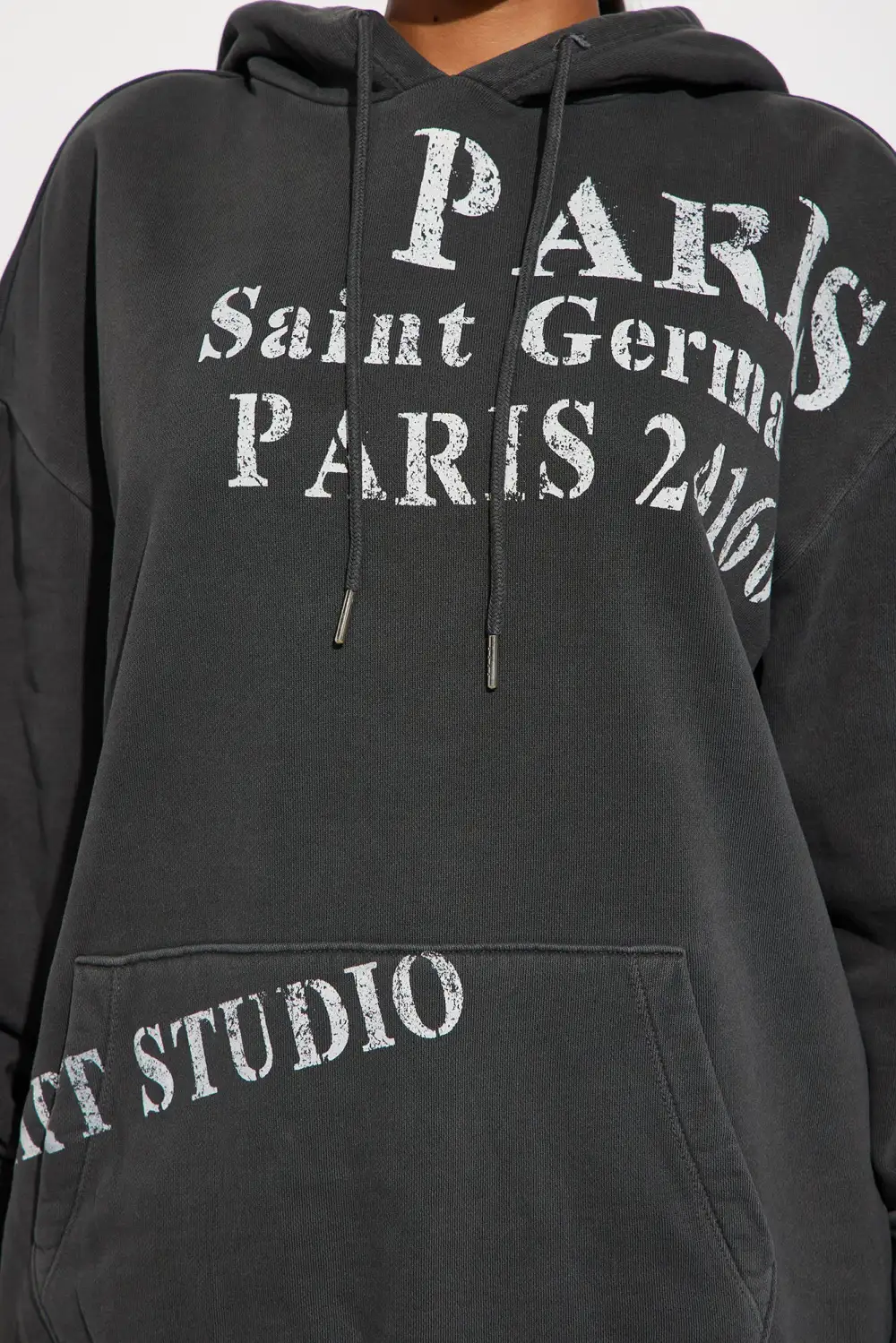 Rue De La Paix Paris Hoodie - Charcoal