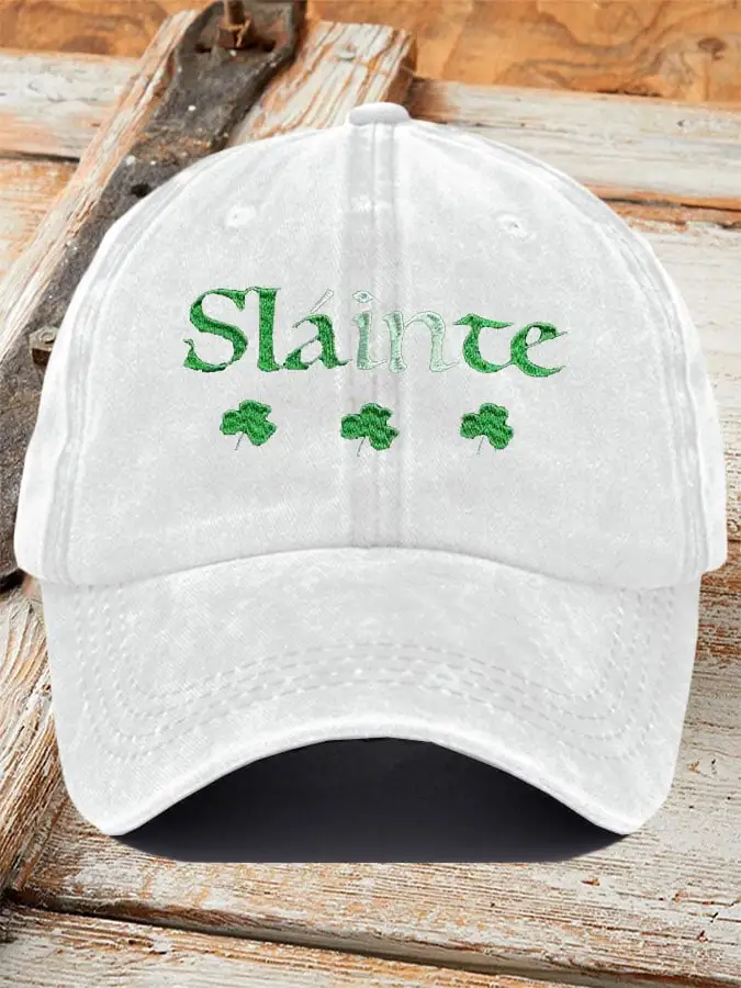 Saint Patrick's Day Slainte Printed Baseball Cap
