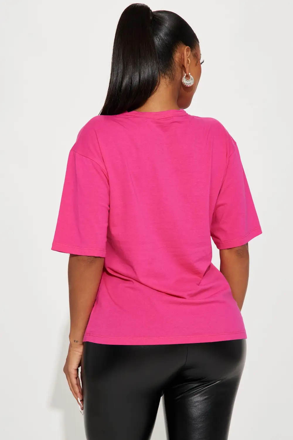 Backstage Baddie Graphic Tee - Hot Pink