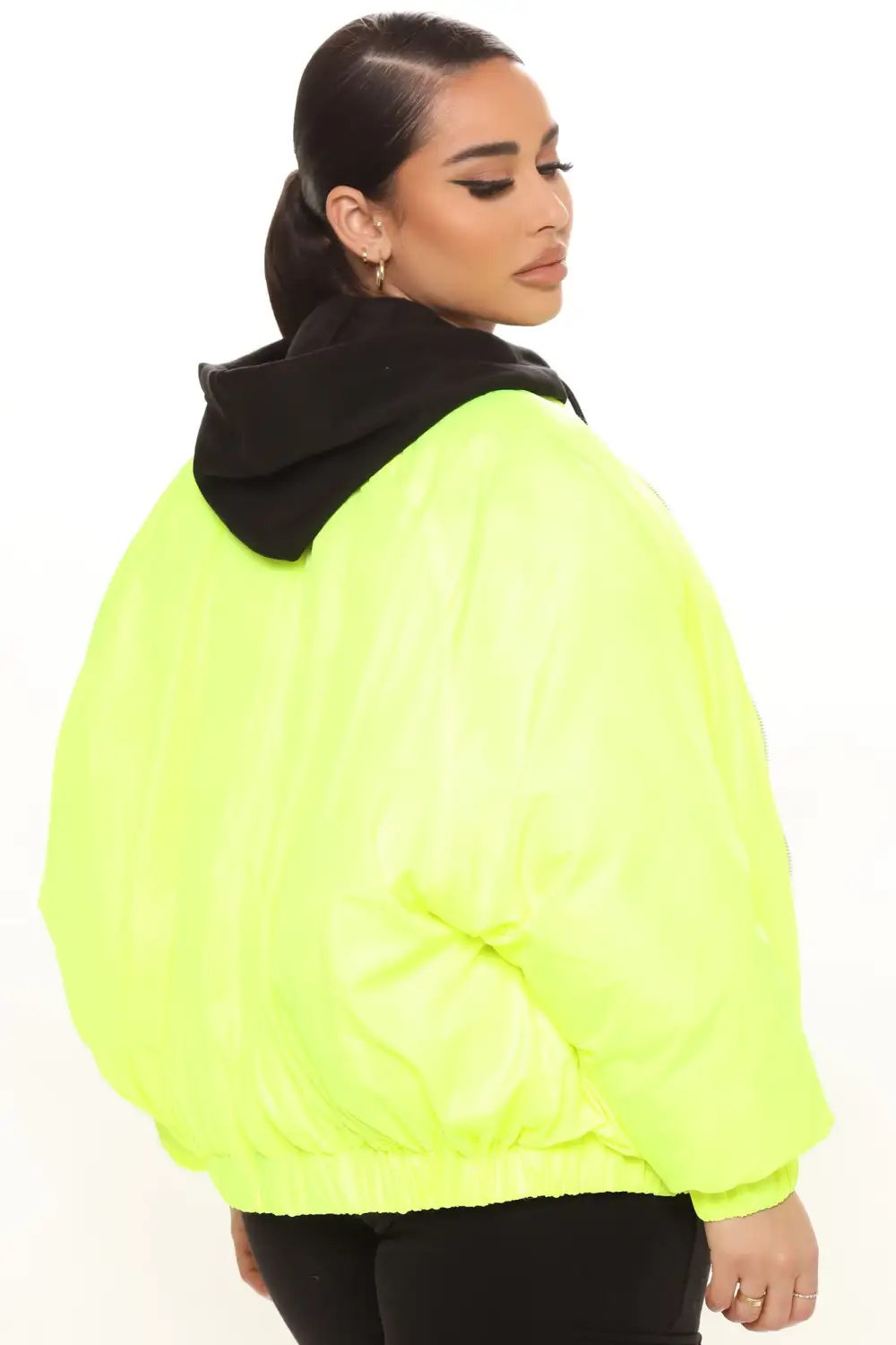 Obsessed With Me Bomber Jacket - Neon Yellow