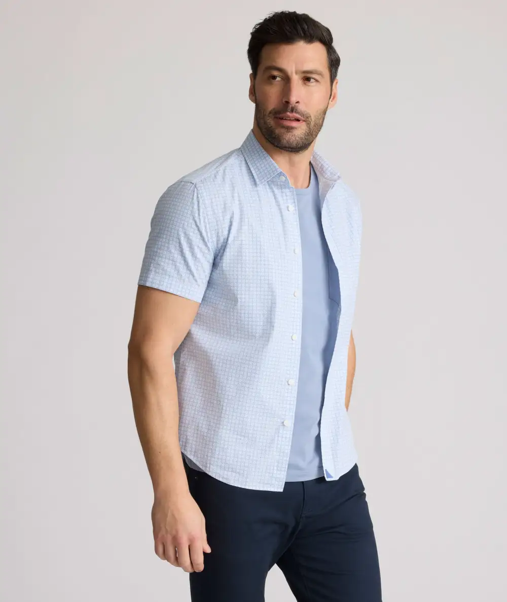 Stretch Cotton Short-Sleeve Dunbar Shirt