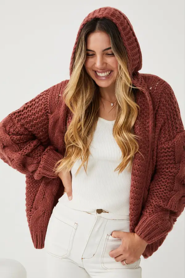 Cardigan - Dark Rust