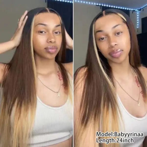 Wear & Go |  Beyonce Inspired Pre Bleached  Straight Glueless Lace Wig Human Hair Wig