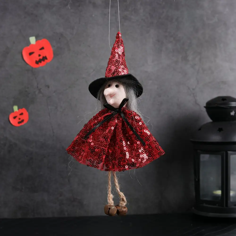 Halloween Decoration Sequins Witch Hangers Ghost House Wall Decoration Scene Layout Hanging Decoration