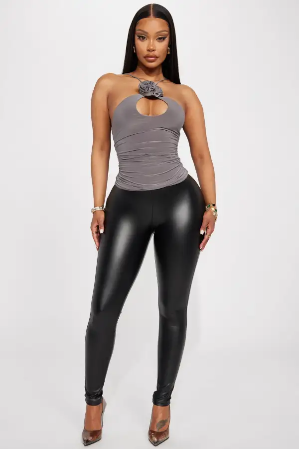 Selena Halter Top - Grey