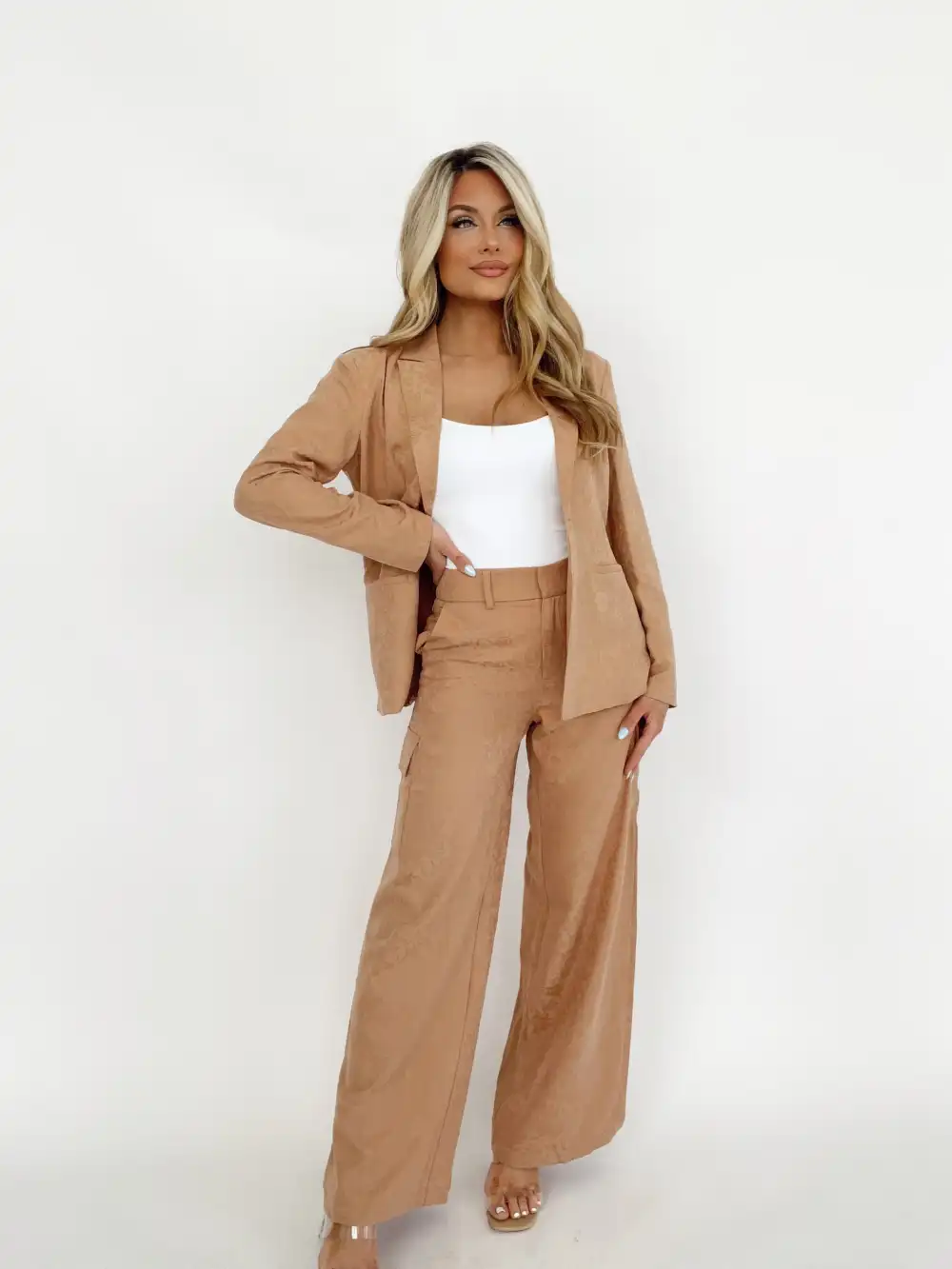 Satin Jacquard Trouser Pant