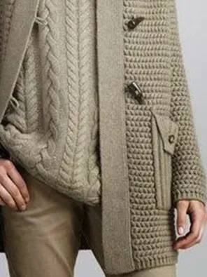 Plain Casual Loose Teddy Jacket