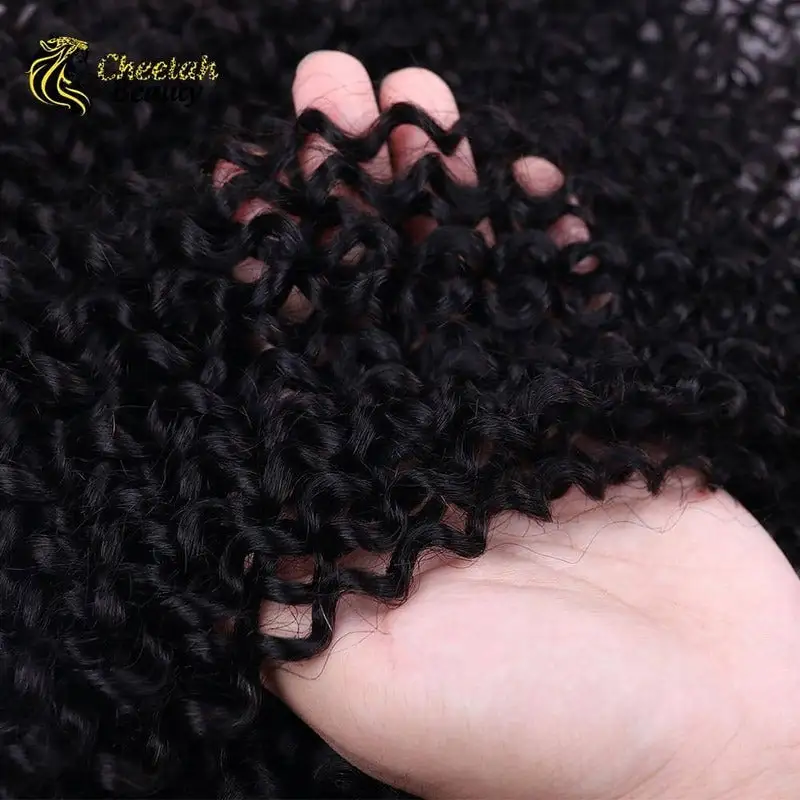 3C/4A Kinky Curly Clip In Hair Extensions For Black Women Remy Human Hair 8pcs With 18 Clips