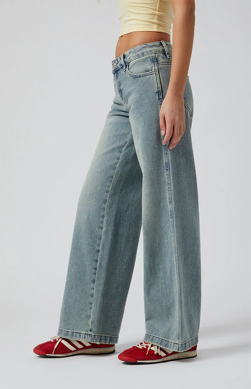 PacSun Casey Tint Low Rise Baggy Jeans Medium Indigo