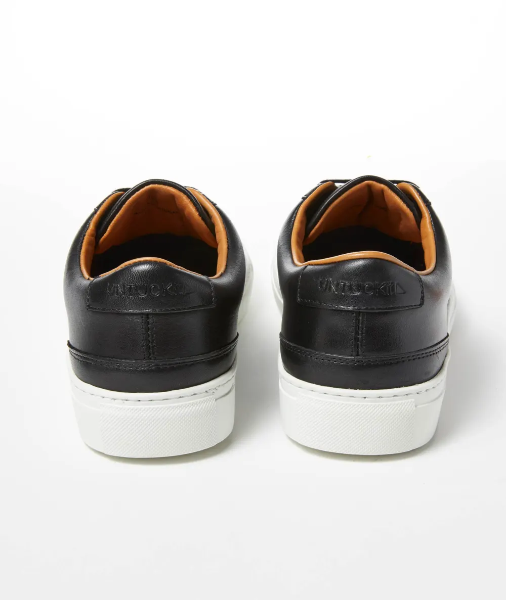 Leather Lace-Up Sneakers