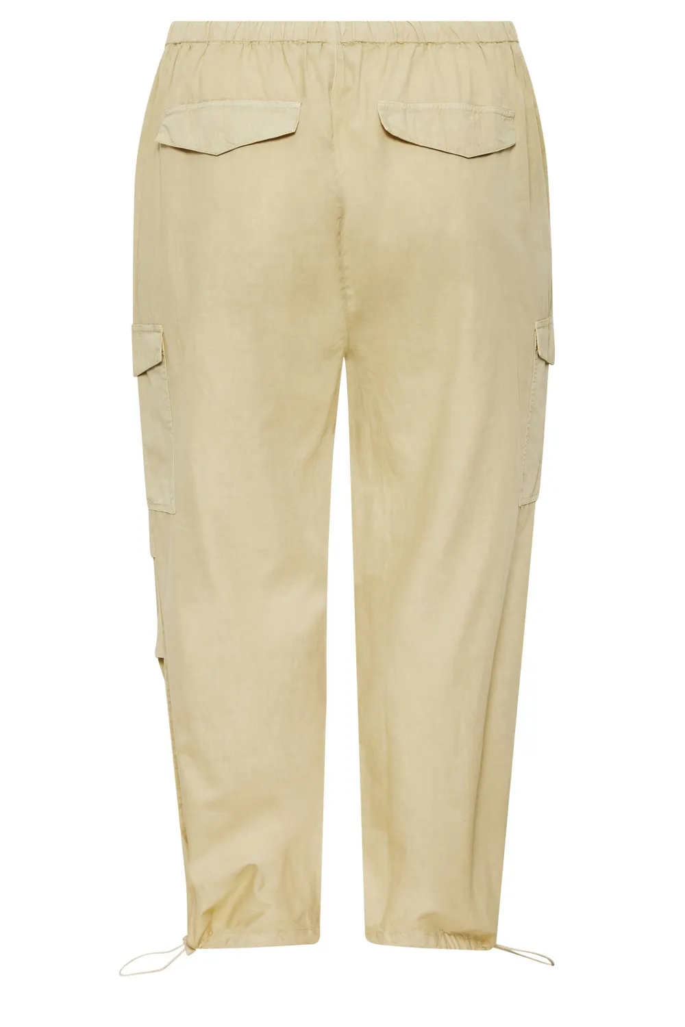 YOURS Curve Khaki Green Cargo Parachute Trousers