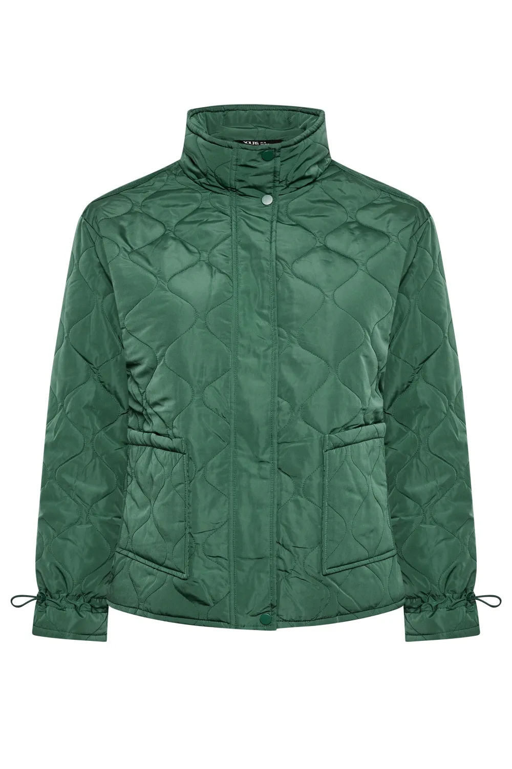 YOURS Curve Green Quilted Jacket