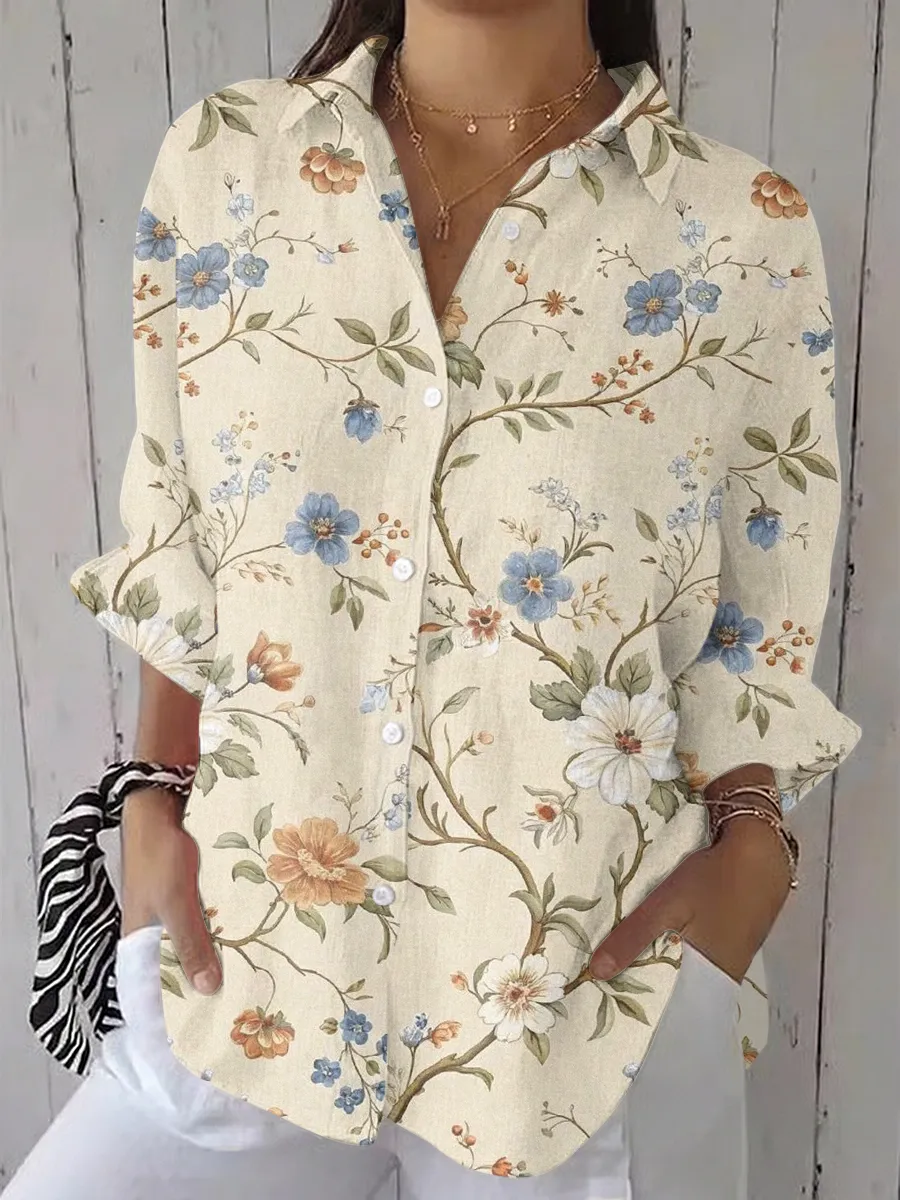 Vintage Floral Art Shirt